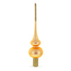Solid Orange with Sparkling Top Glass Christmas Tree Topper 11 Inches