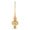 Diamonds on Rose Gold Glass Christmas Tree Topper 11 Inches