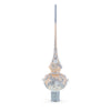 White Swirls on Champagne Glass Tree Topper