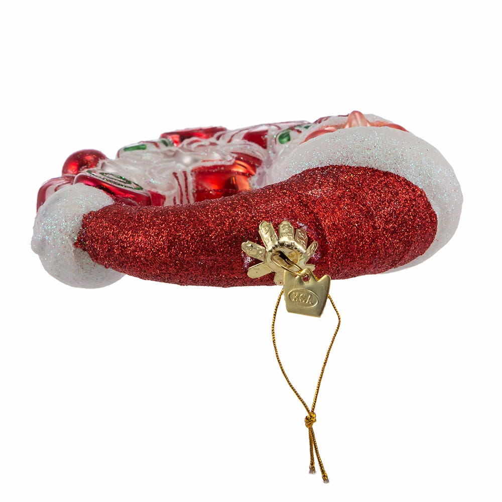 Kurt Adler 7-Inch Bellisimo Santa Candy Wreath Ornament