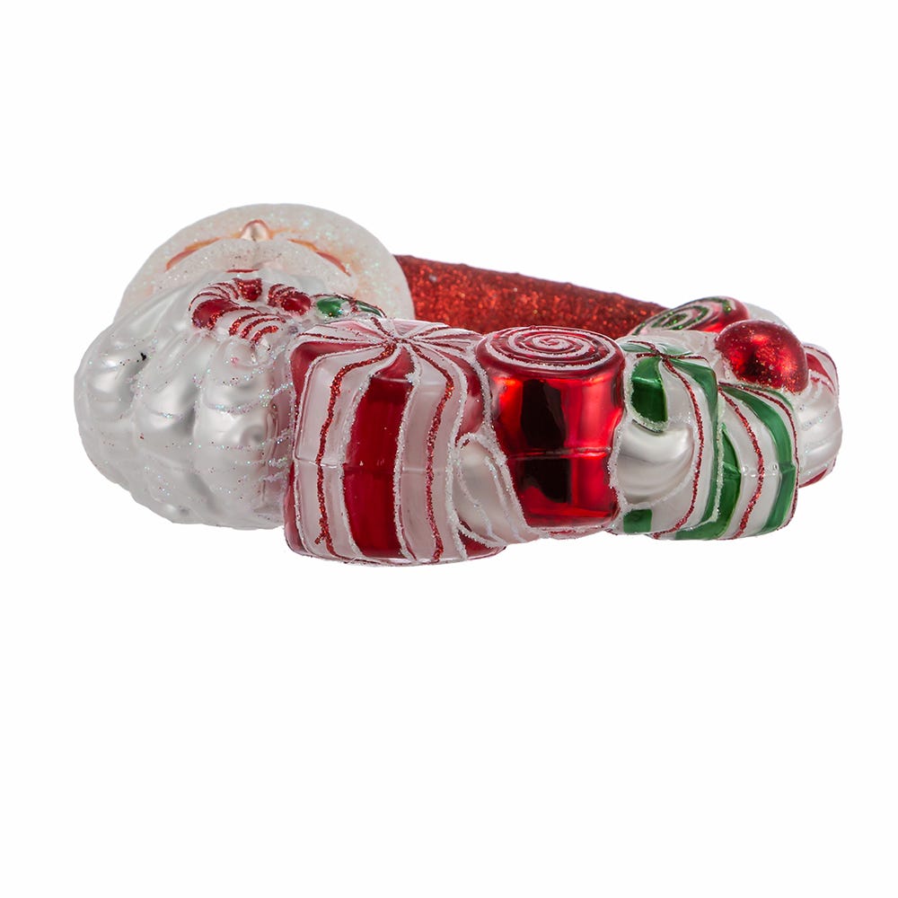 Kurt Adler 7-Inch Bellisimo Santa Candy Wreath Ornament