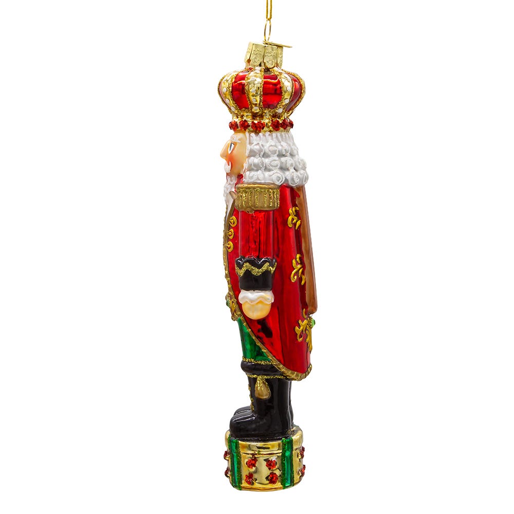 Kurt Adler 7-Inch Bellissimo Glass King Nutcracker Ornament