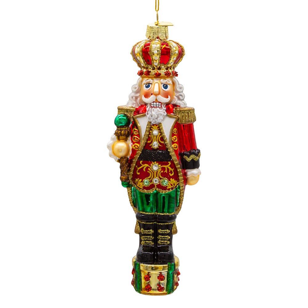 Kurt Adler 7-Inch Bellissimo Glass King Nutcracker Ornament