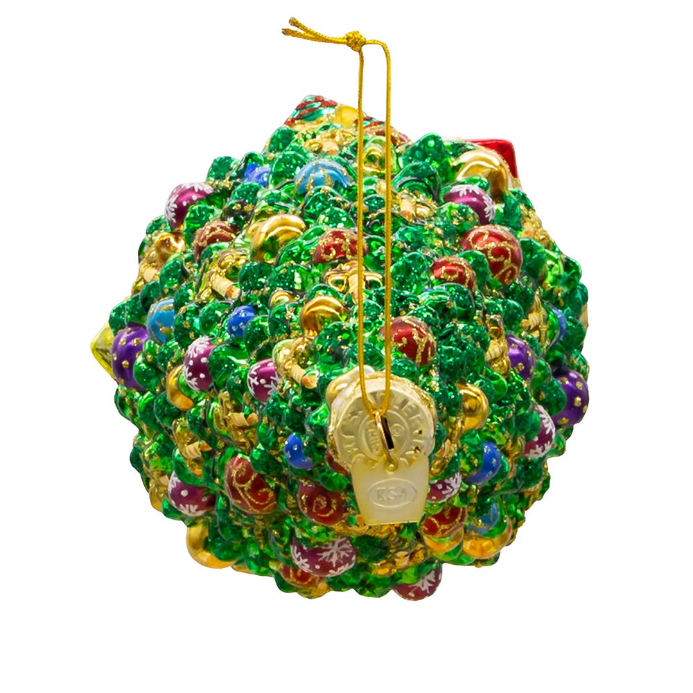 Kurt Adler 7.5-Inch Bellissimo Glass Christmas Tree Ornament