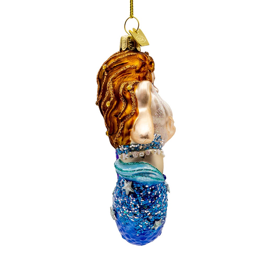 Kurt Adler 4.5-Inch Bellissimo Glass Mermaid Ornament