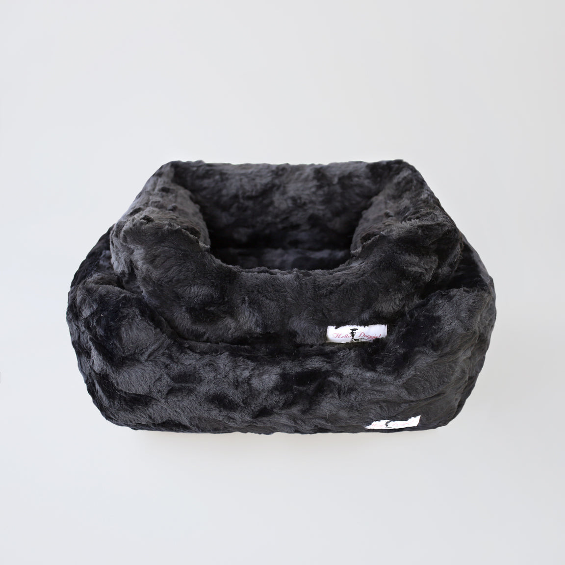 Hello Doggie Bella Faux Fur Silver Dog Bed