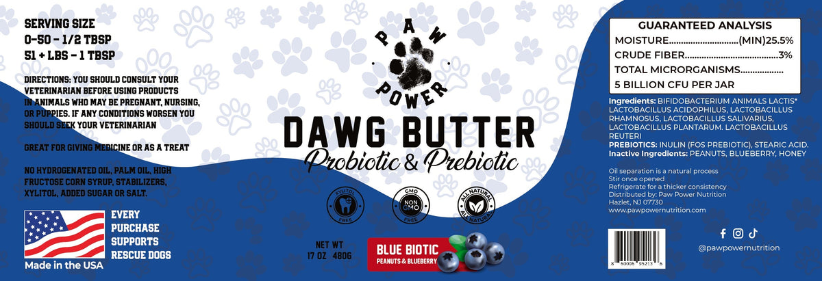 Dawg Butter Blue Biotic Dog Peanut Butter