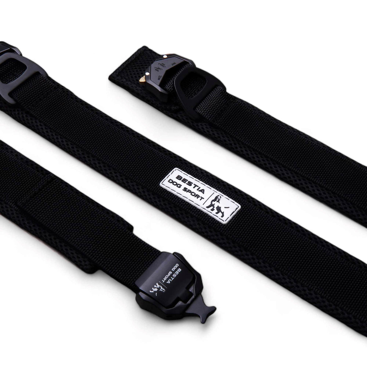 Bestia Dog Sport BESTIA DOG SPORT FAST RELEASE COLLAR BLACK Black pet supplies