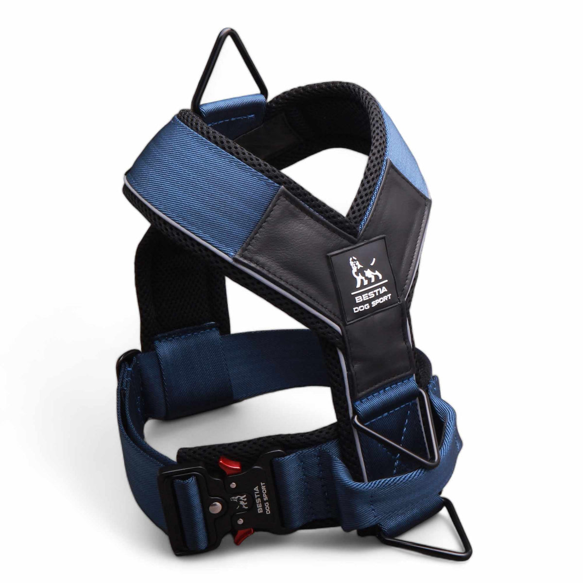 Bestia Dog Sport BESTIA DOG SPORT GripPro Heavy Duty Harness Nylon Black pet supplies