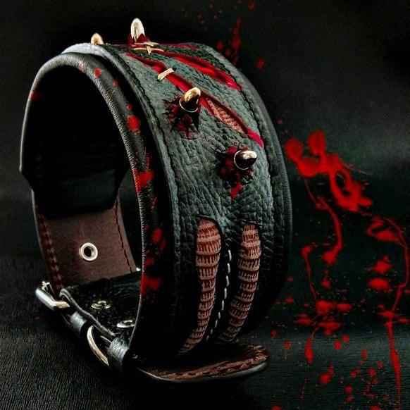 Bestia Haunted Limited Edition Leather Dog Collar