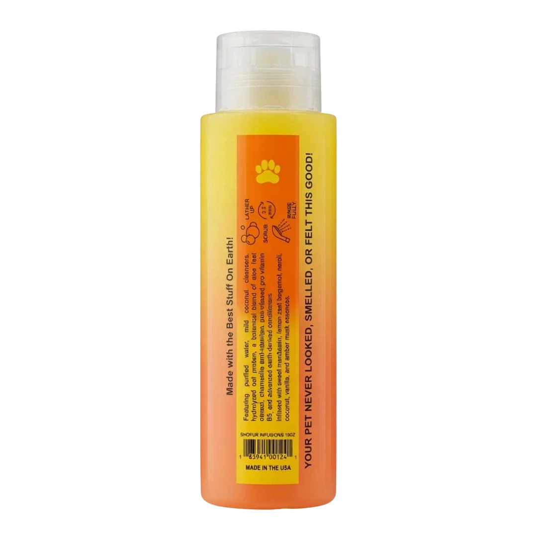 Best Shot Dog Shofur Infusions All-in-One Shampoo Zesty Lemon Mandarin Swirl 18oz