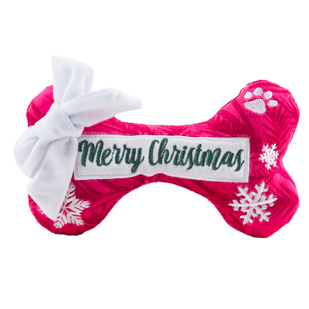 Haute Diggity Dog Holiday Bones Christmas Plush Dog Toy
