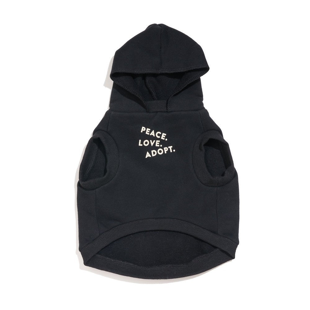 Big Full Heart Animal Hoodie, Black + Cream