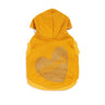 Big Full Heart Animal Hoodie, Mustard Yellow + Olive