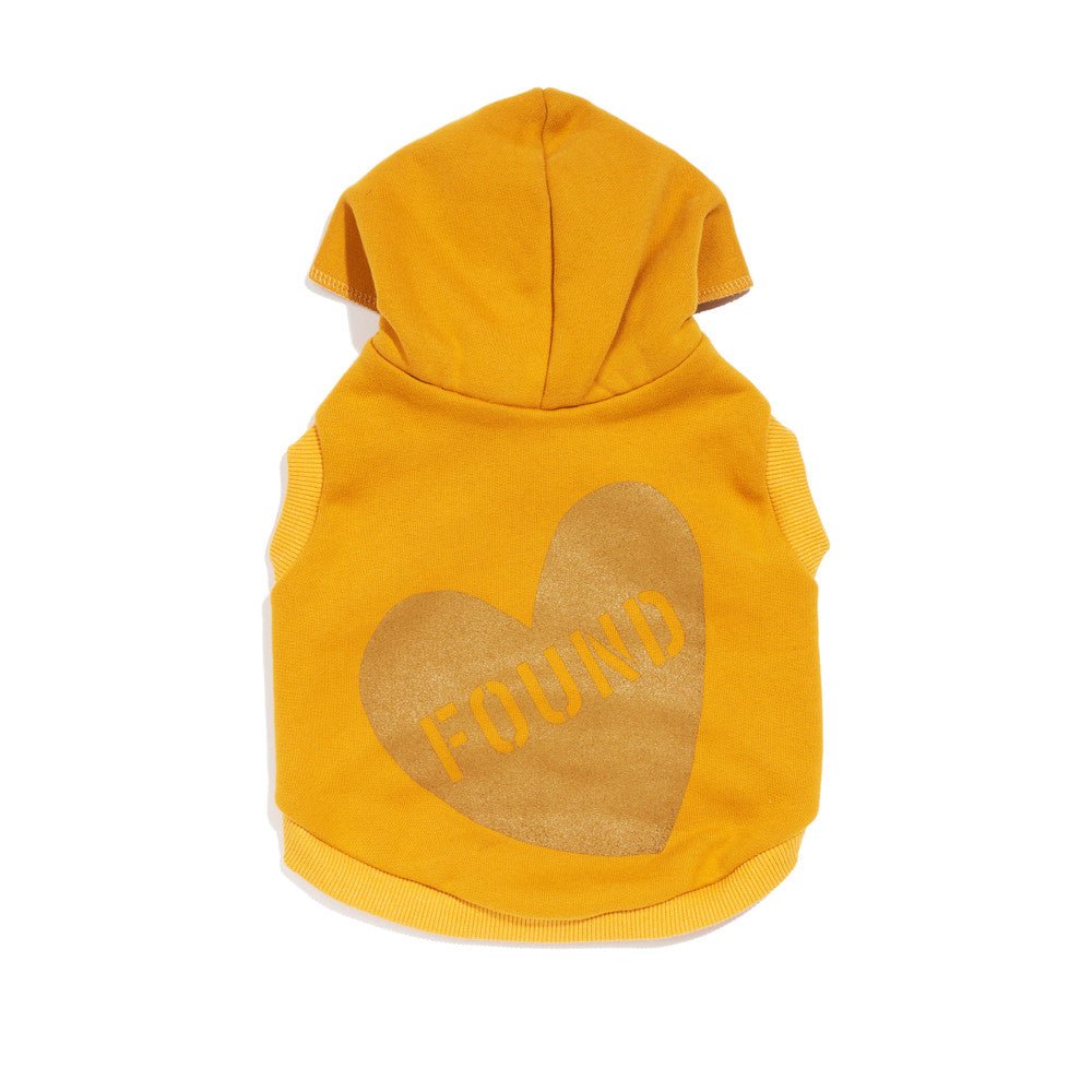 Big Full Heart Animal Hoodie, Mustard Yellow + Olive