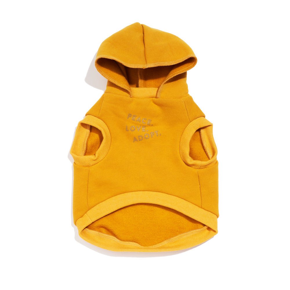 Big Full Heart Animal Hoodie, Mustard Yellow + Olive