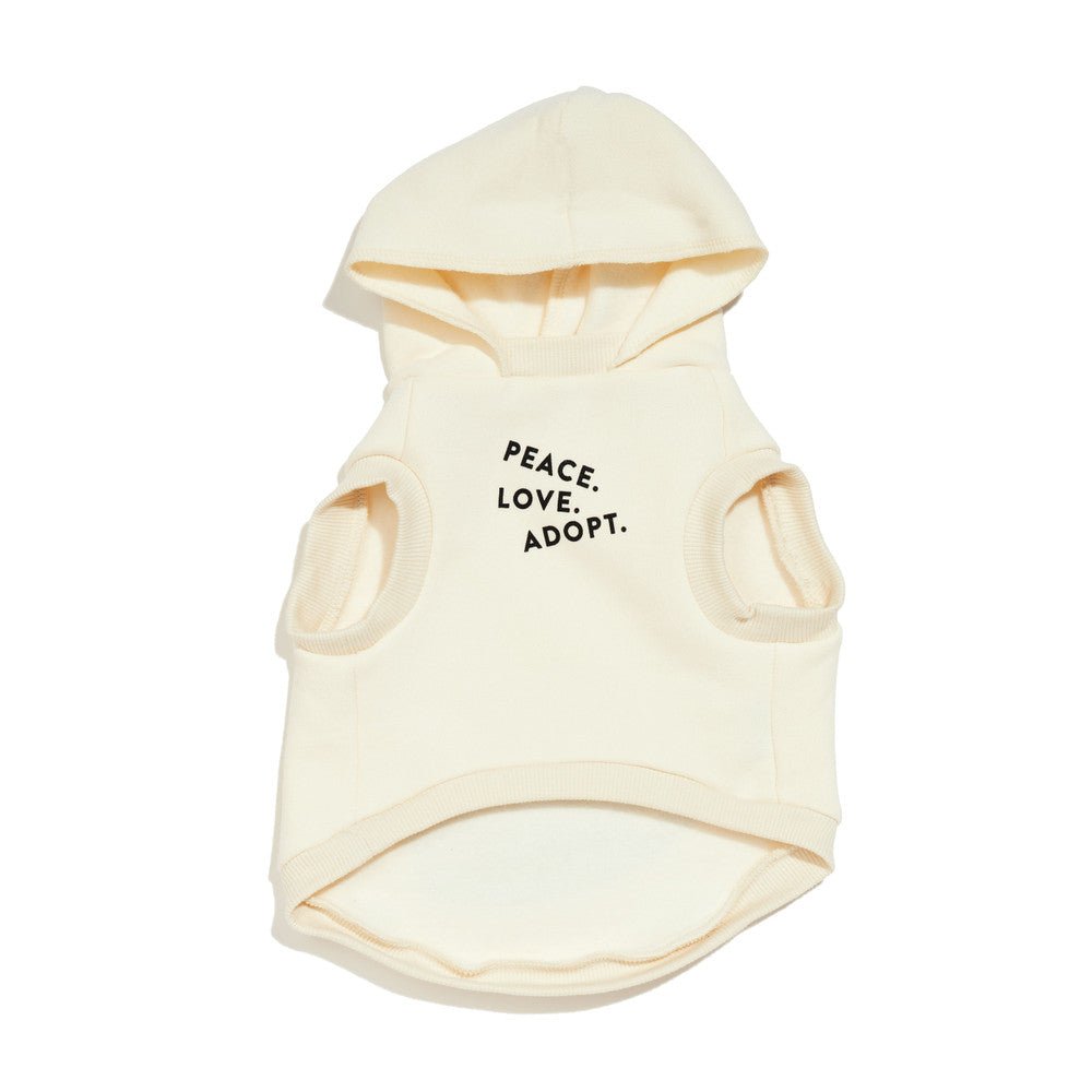 Big Full Heart Animal Hoodie, Natural + Black