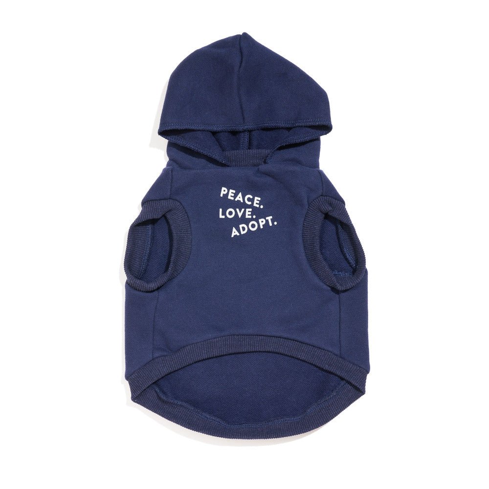 Big Full Heart Animal Hoodie, Navy + Ice