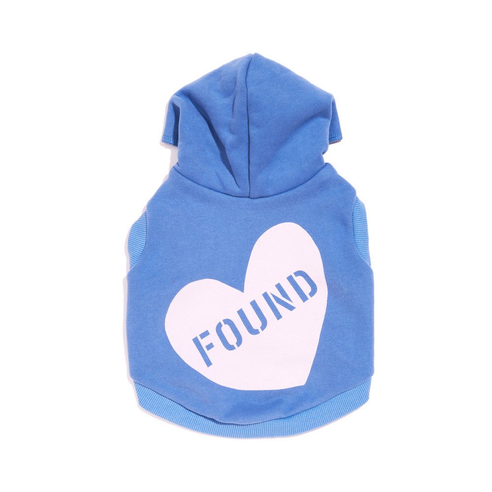 Big Full Heart Animal Hoodie, Periwinkle + Light Pink