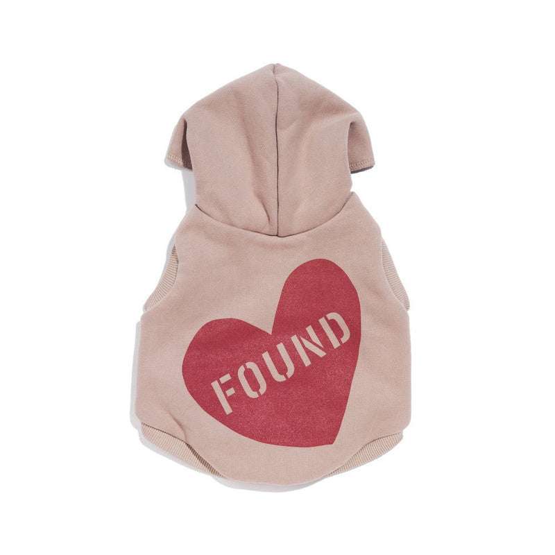 Big Full Heart Animal Hoodie, Taupe + Rust