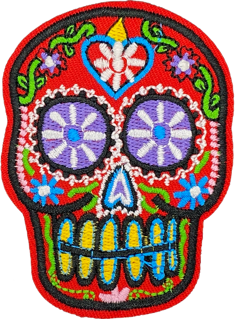 Red Sugar Skull (L) - Patch
