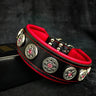 "Bijou" collar black & red
