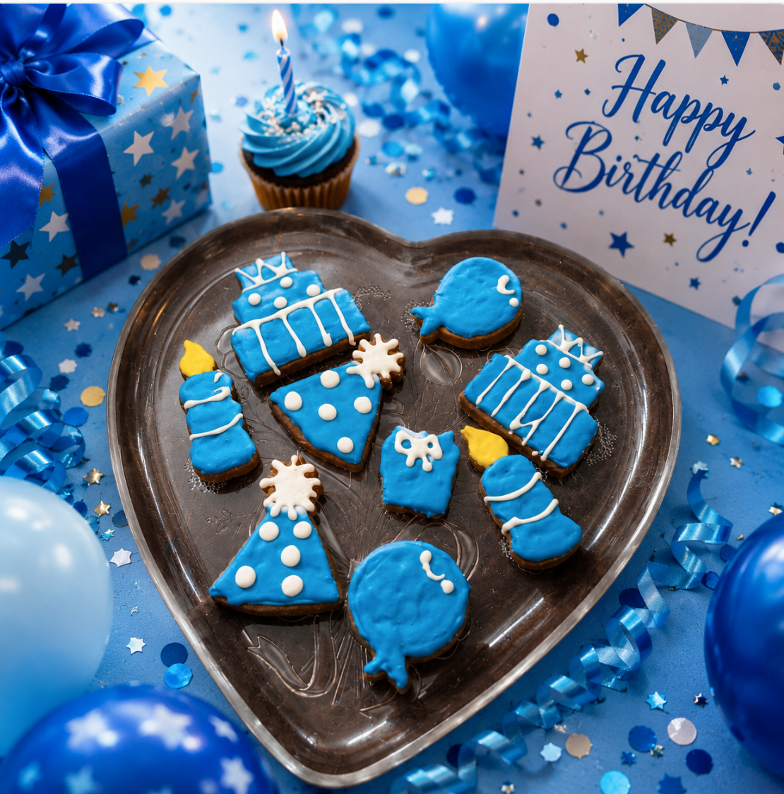 PAWsitively Organic Birthday Boy Dog Cookie Box