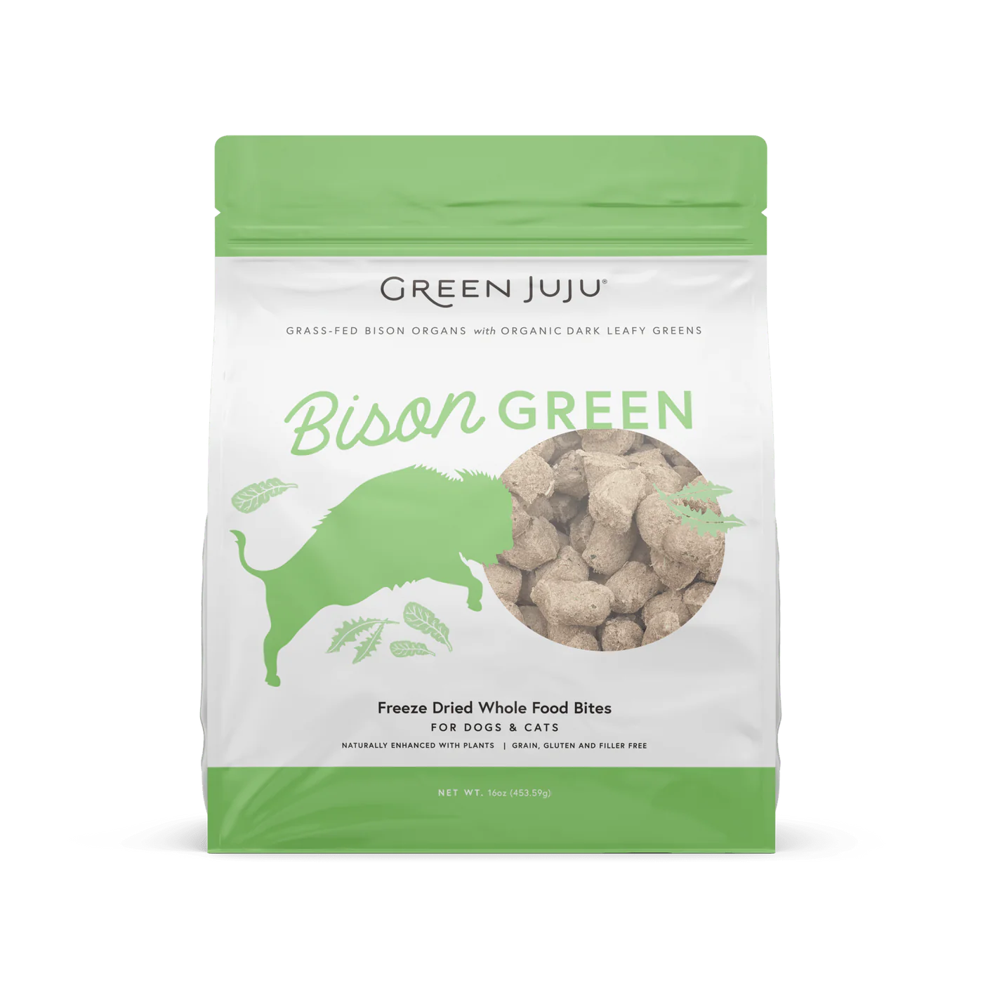 Green Juju Freeze Dried Bison Green Whole Food Bites (16OZ)