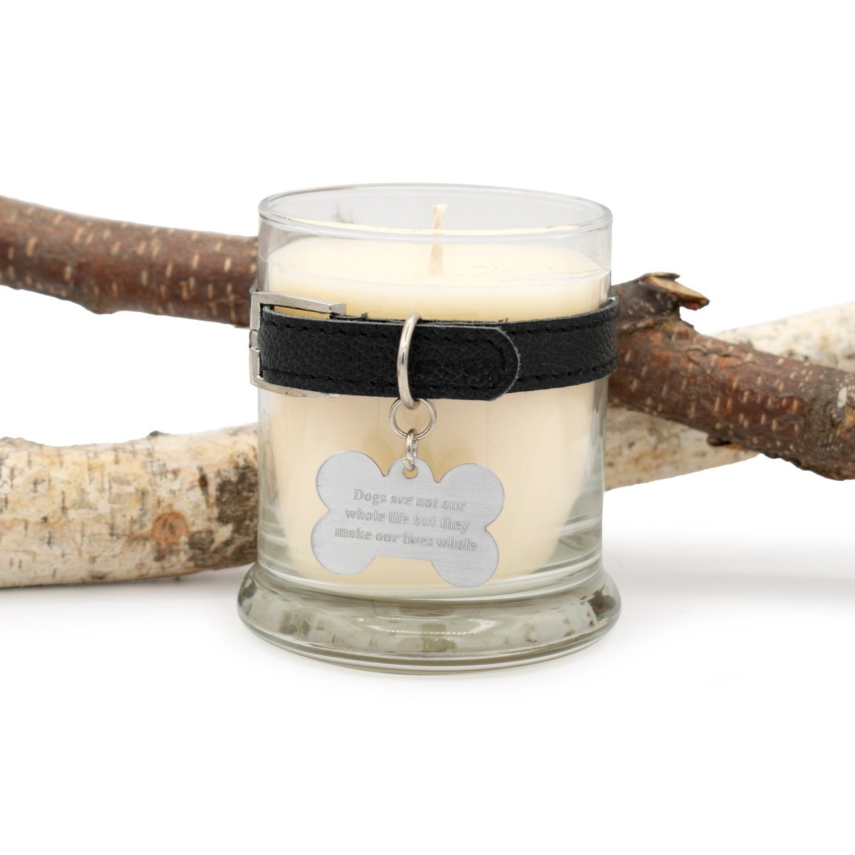 Black Belt with Dogs Life Tag Jar Candle