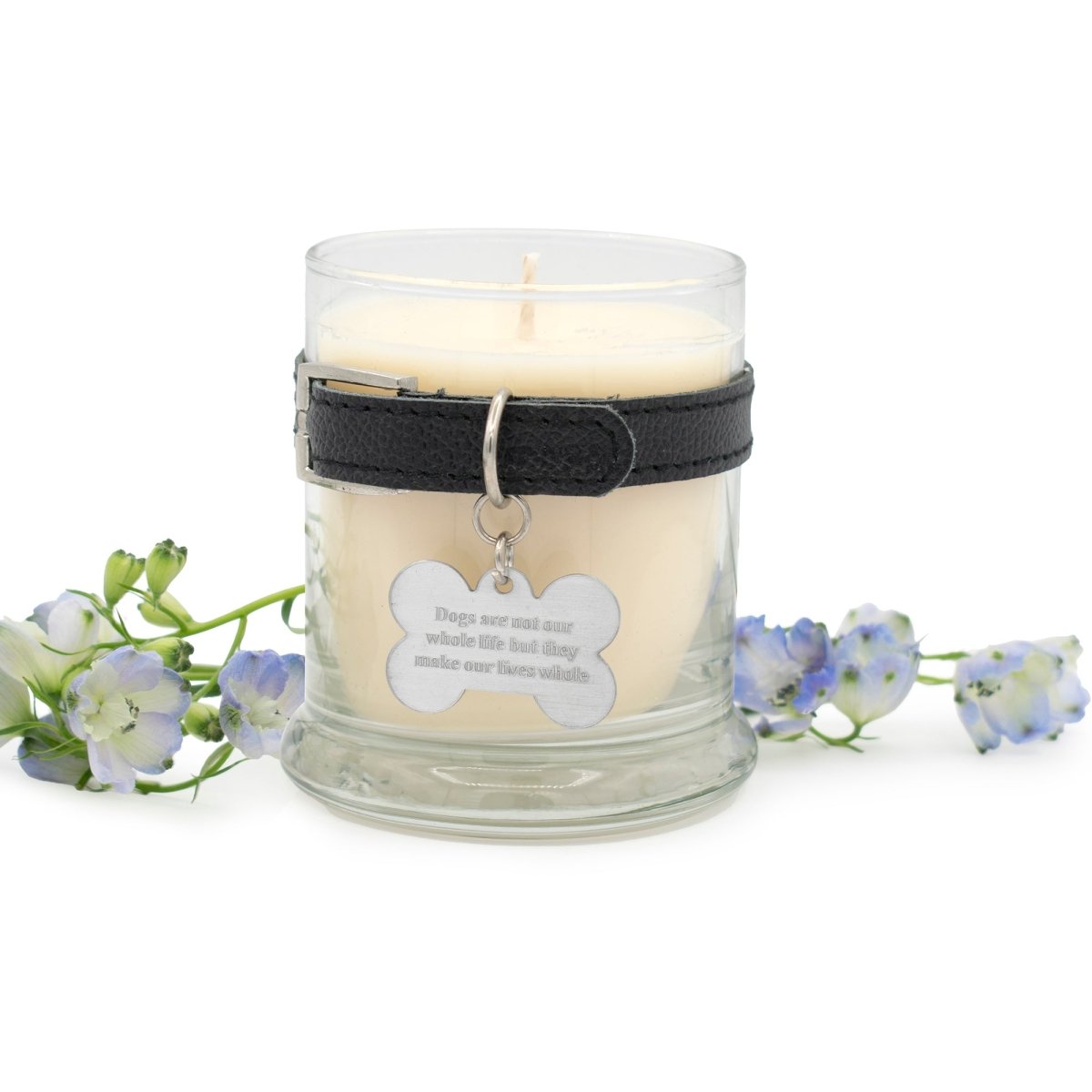 Black Belt with Dogs Life Tag Jar Candle