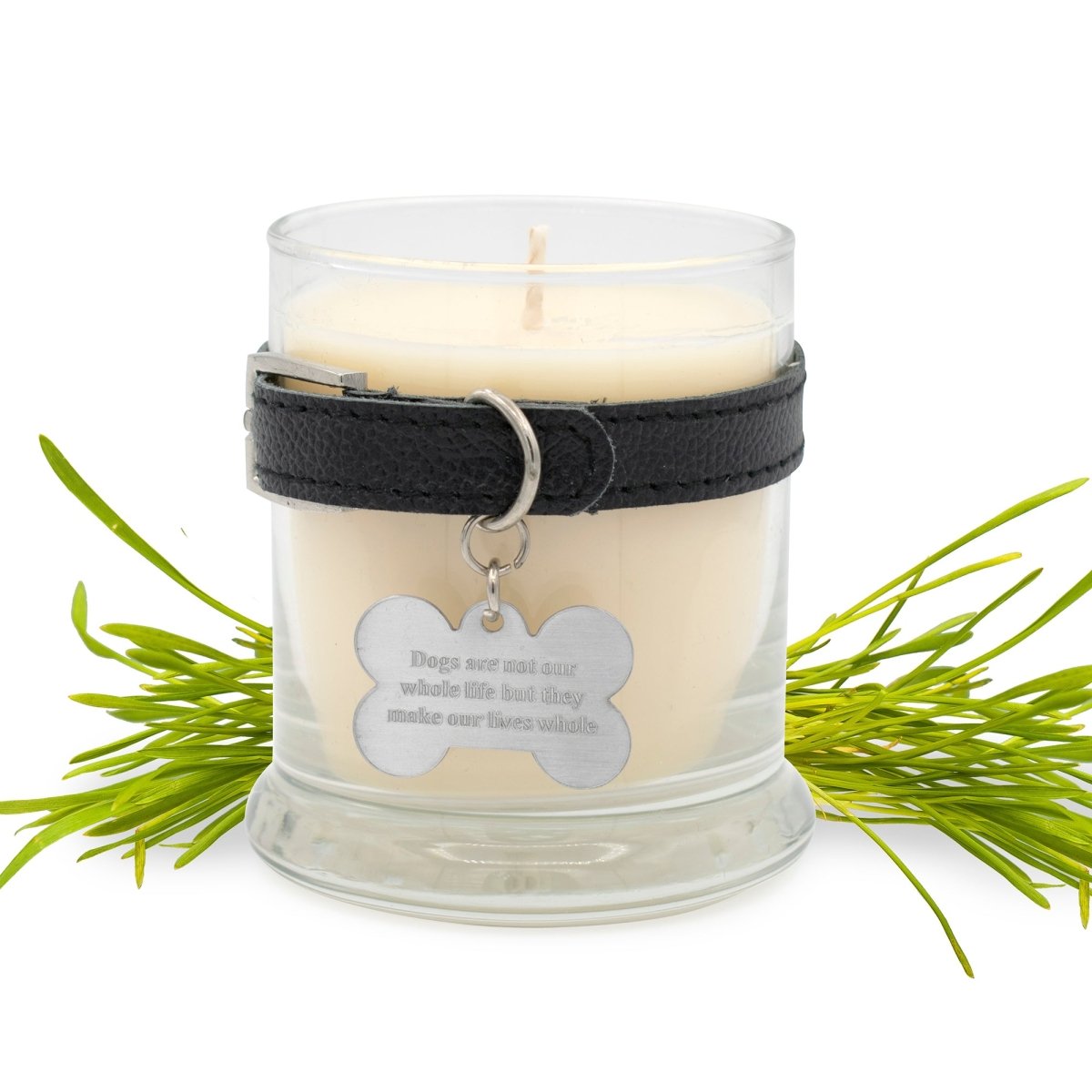 Black Belt with Dogs Life Tag Jar Candle