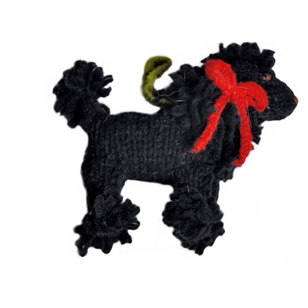 Chilly Dog Black Poodle Wool Ornament