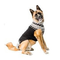 Chilly Dog Black Ski Wool Dog Sweater