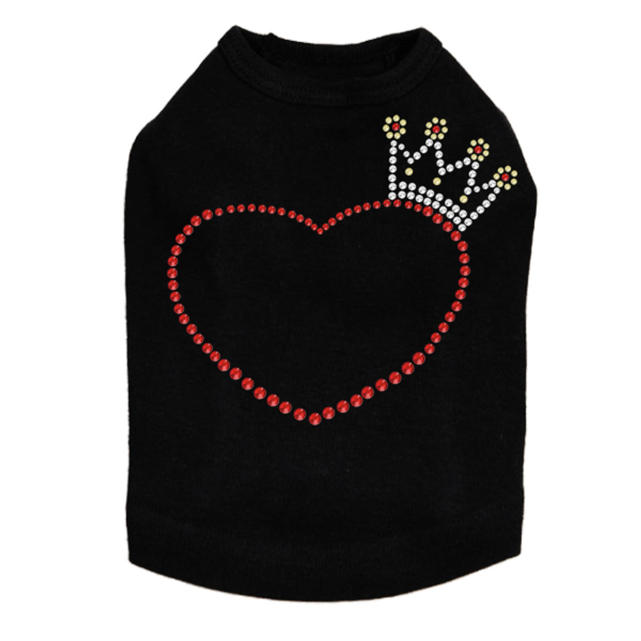 Heart with Crown - Dog Tank