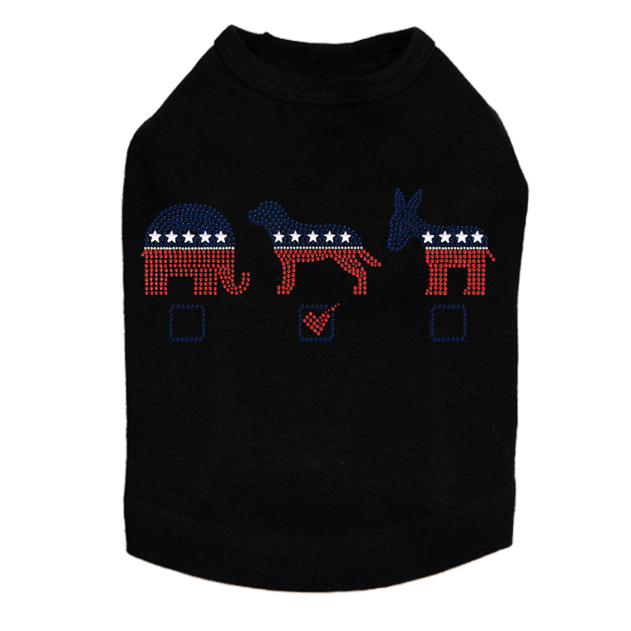 Vote Dog, Elephant, Donkey - Dog Tank