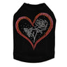 Heart with Rose - Dog Tank