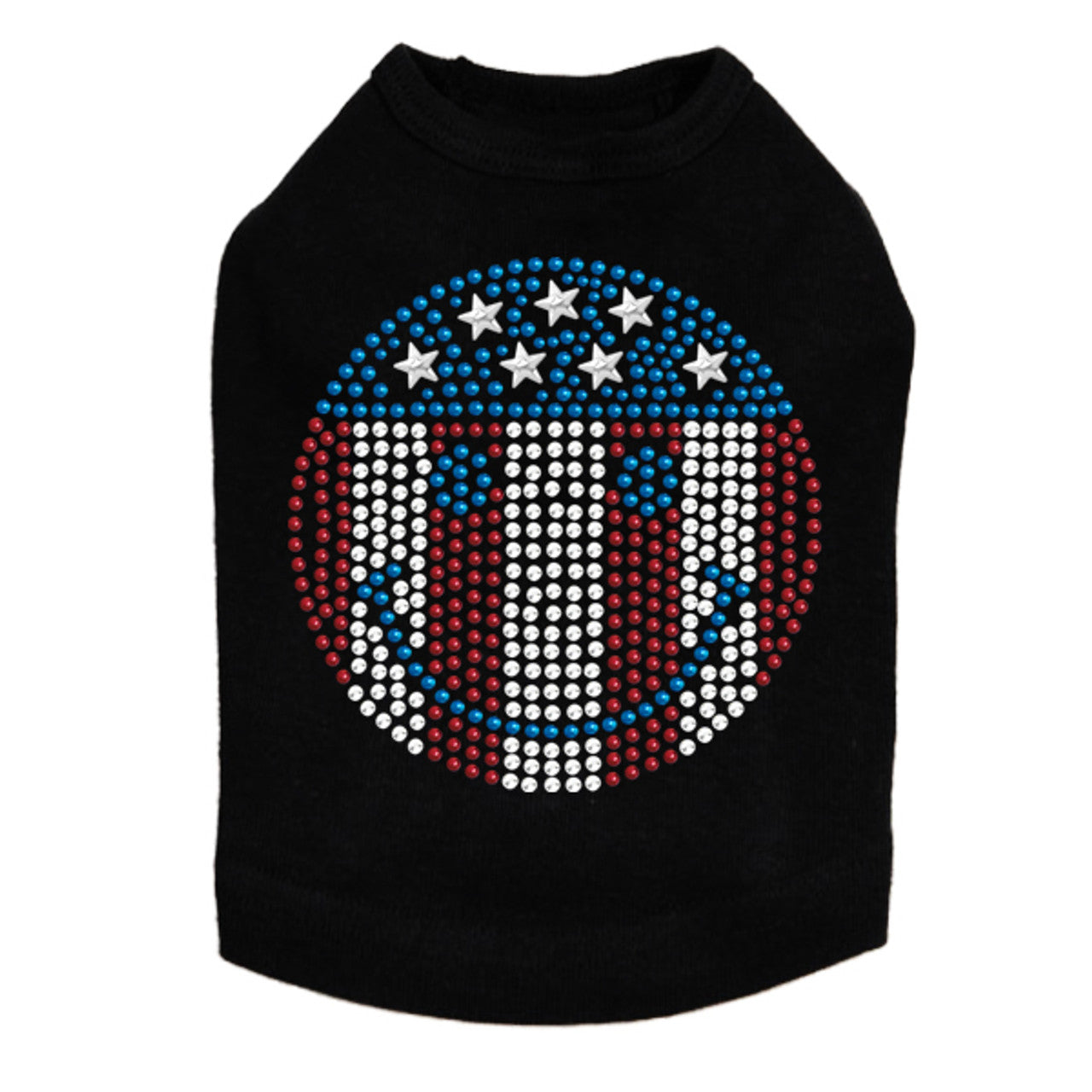 Happy Face Red, White, & Blue - Dog Tank