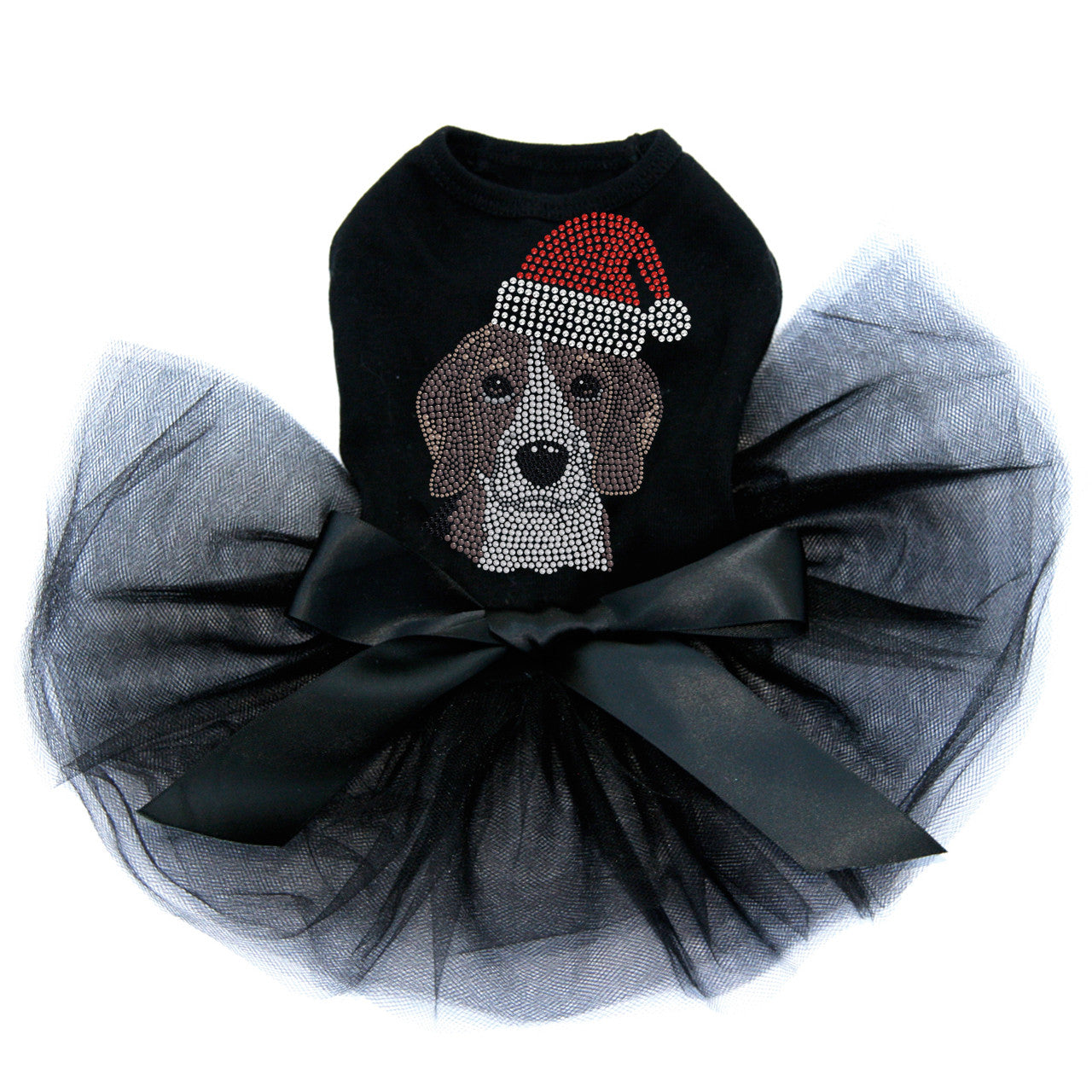 Beagle with Santa Hat - Custom Tutu