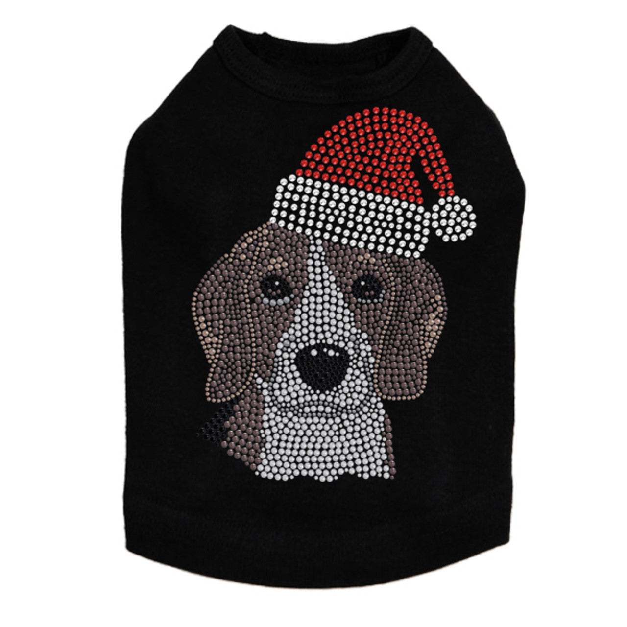 Beagle with Santa Hat - Dog Tank