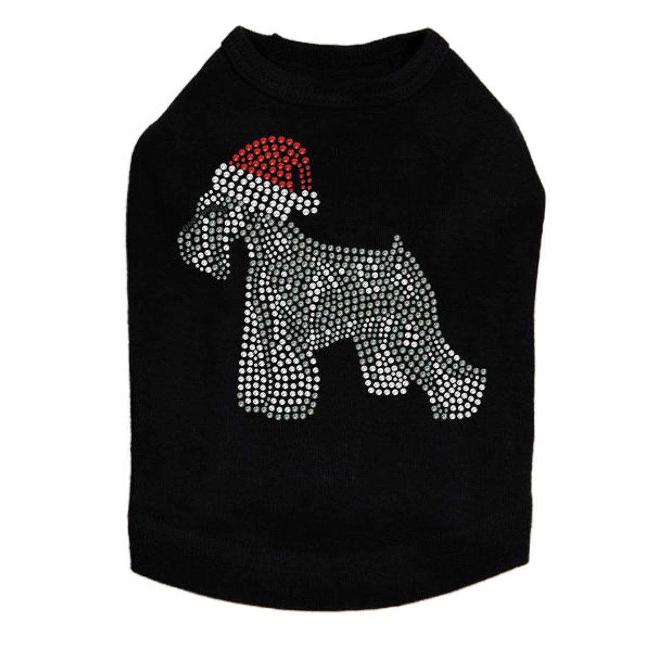 Schnauzer with Santa Hat - Dog Tank