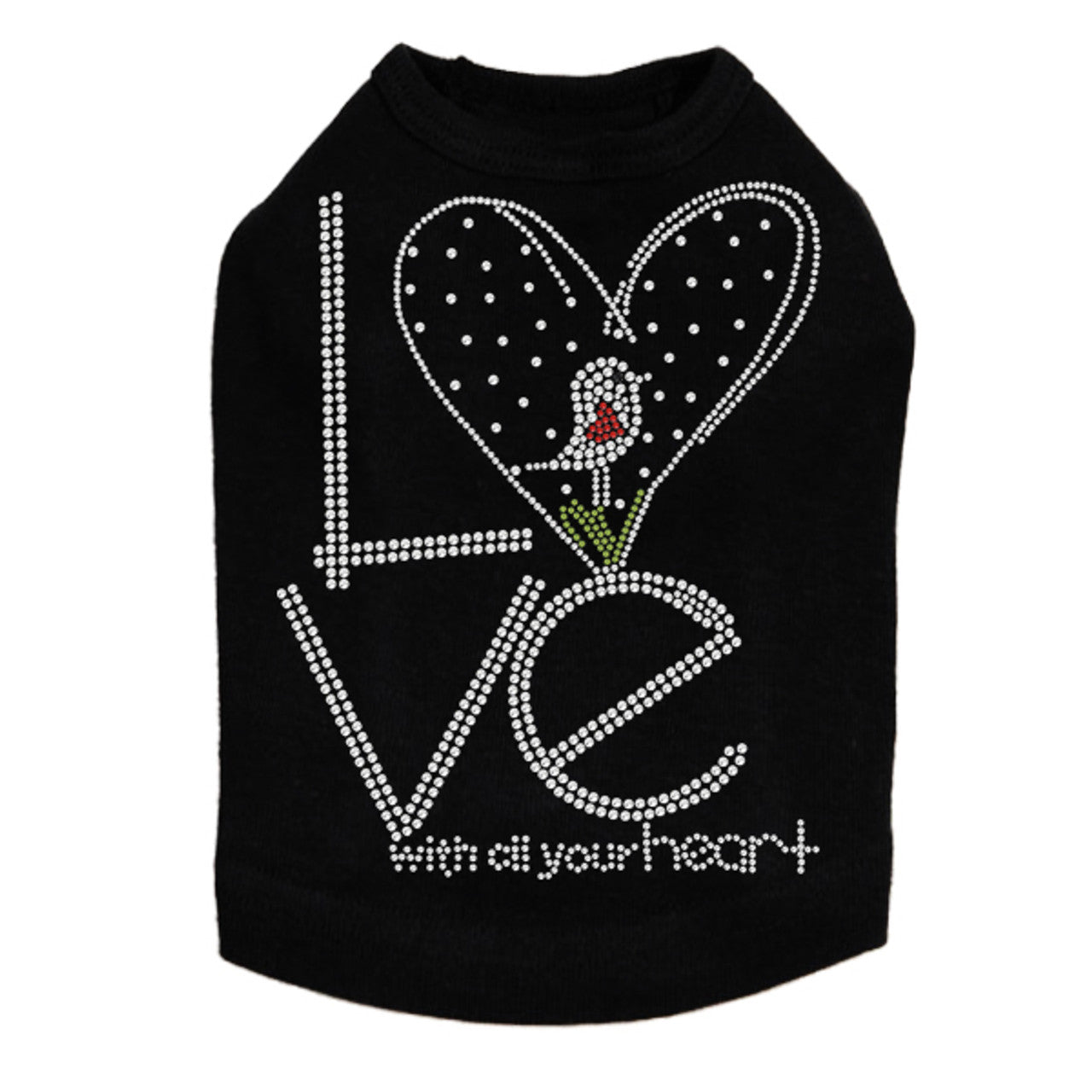 Love With All Your Heart Love Bird - Dog Tank