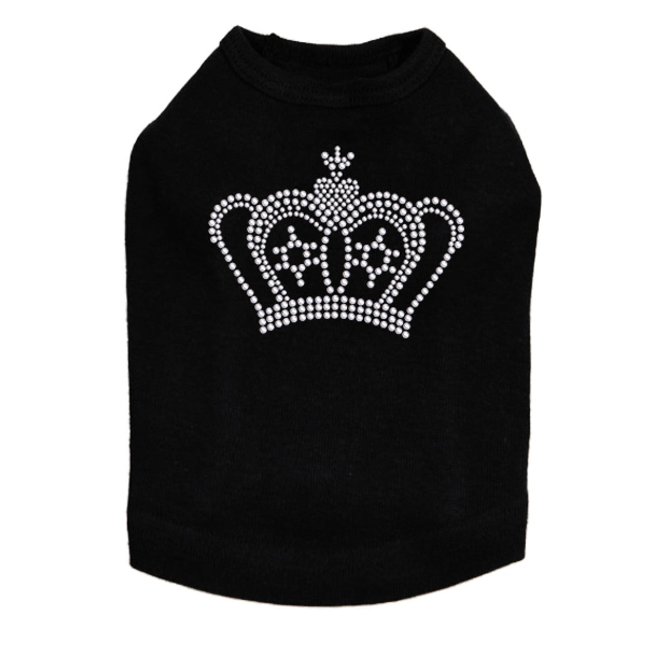 Crown 9 (Silver Rhinestuds) - Dog Tank