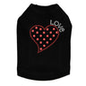 Small Love Polka Dot Heart - Dog Tank