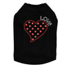 Small Love Polka Dot Heart - Dog Tank