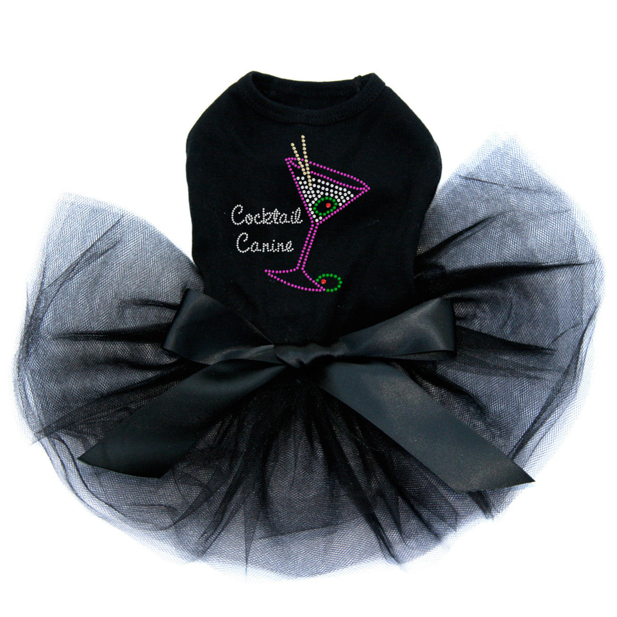 Martini (Fuchsia with Clear Rhinestones) - Custom Tutu