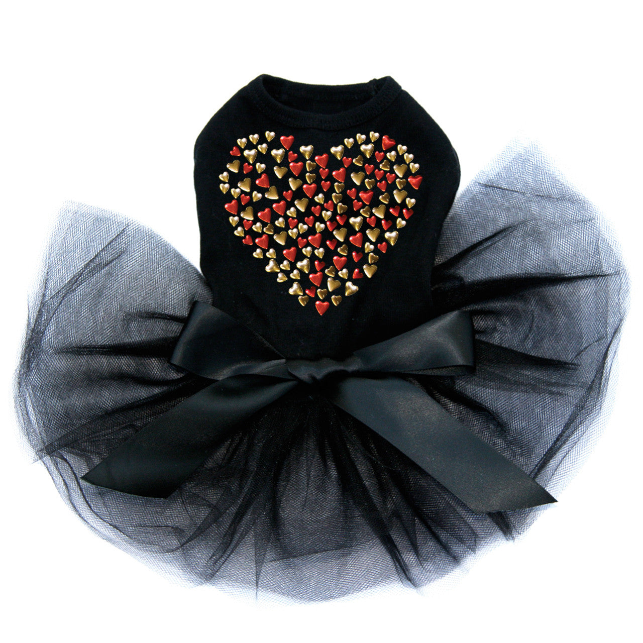 Red & Gold Nailhead Hearts - Custom Tutu