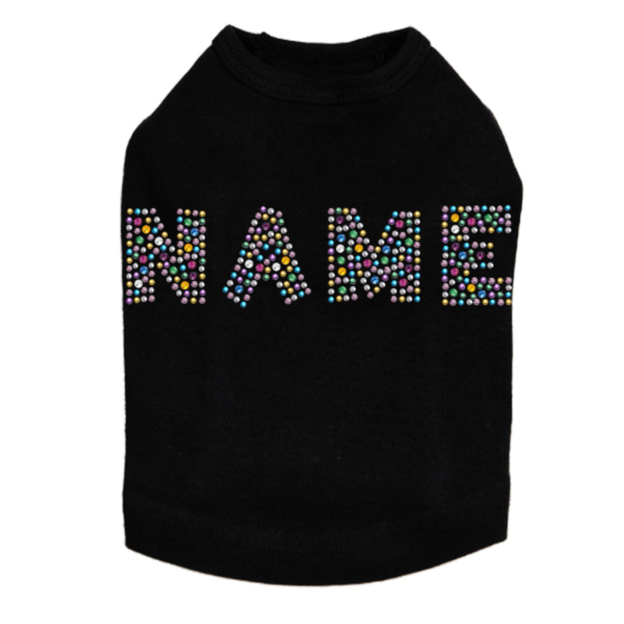 Custom Name - Multicolor - Dog Tank