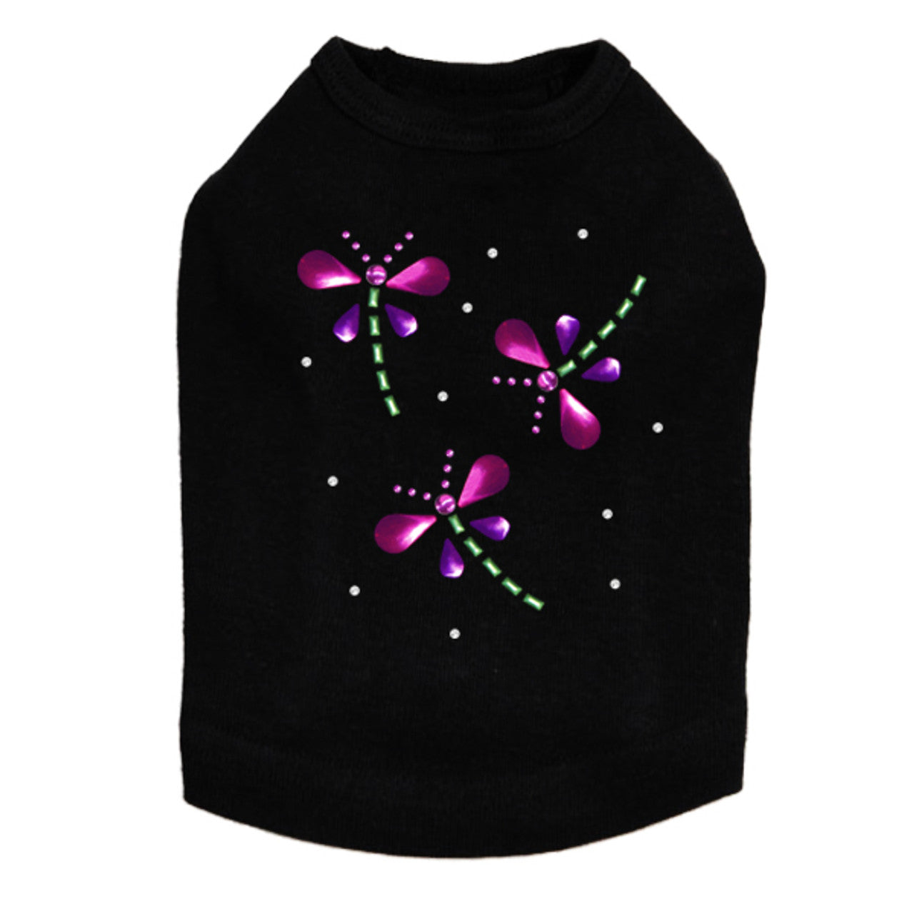 Pink & Purple Nailhead Dragonflies - Dog Tank