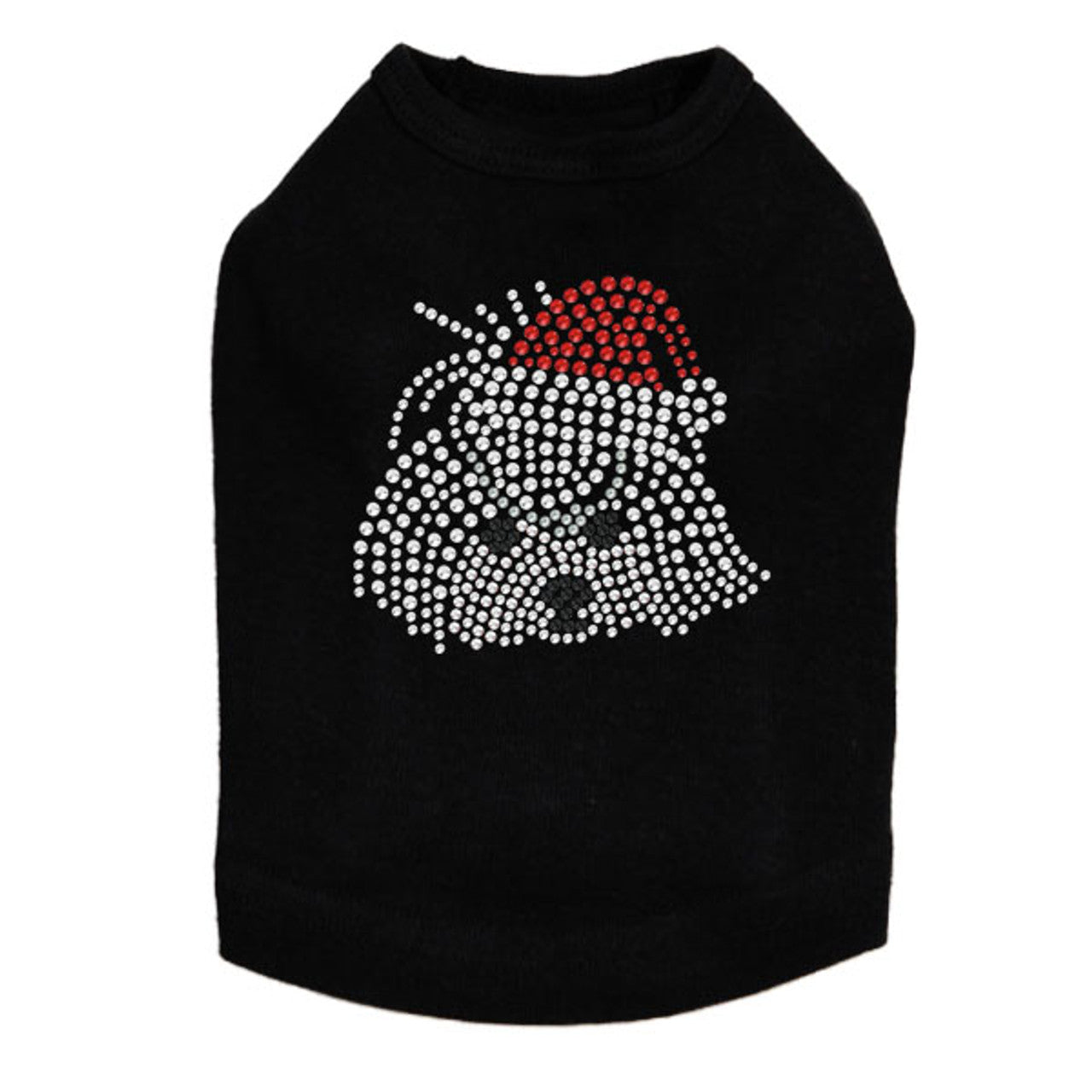 Maltese Face with Santa Hat - Dog Tank