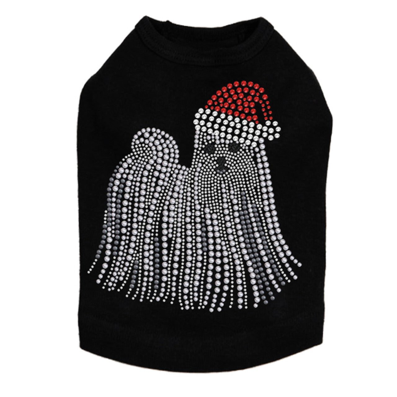 Maltese with Santa Hat - Dog Tank